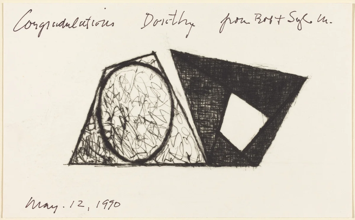 Untitled (Greeting Card) by Robert Mangold, print, 1990