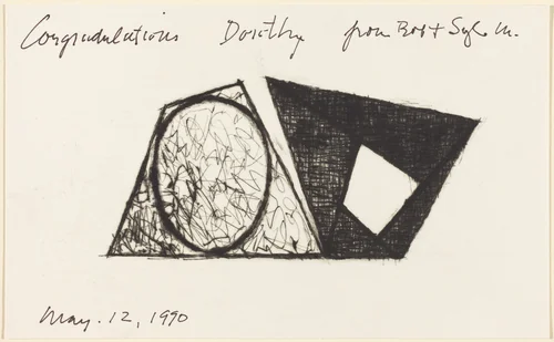 Untitled (Greeting Card) by Robert Mangold, print, 1990