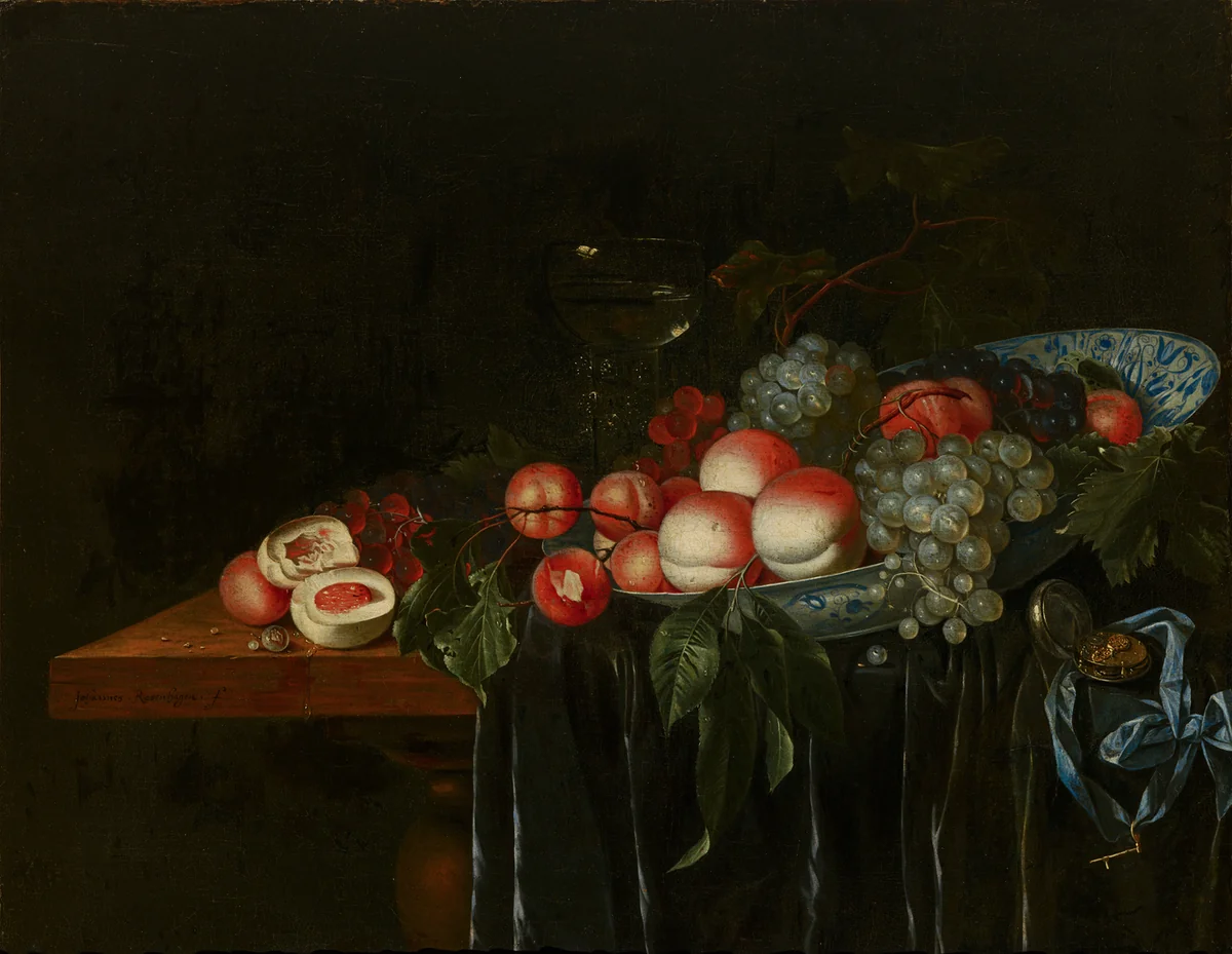 Fruit Still Life by Johannes Rosenhagen, painting, 1650