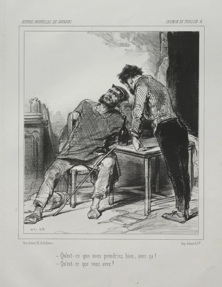 Chemin de Toulon by Paul Gavarni, print, 1824-1866