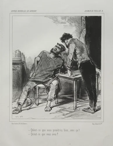 Chemin de Toulon by Paul Gavarni, print, 1824-1866