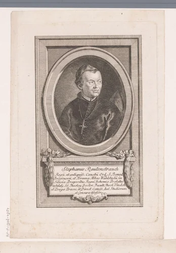 Portret van Franz Stephan Rautenstrauch by Johann Ernst Mansfeld, print, 1775