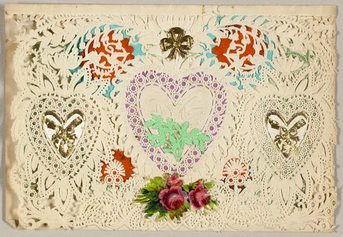 Untitled Valentine (Three Hearts) by Berlin and Jones, other, 1860-1870