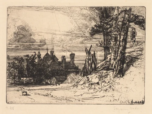Horsley’s House at Willesley by Francis Seymour-Haden, print, 1865