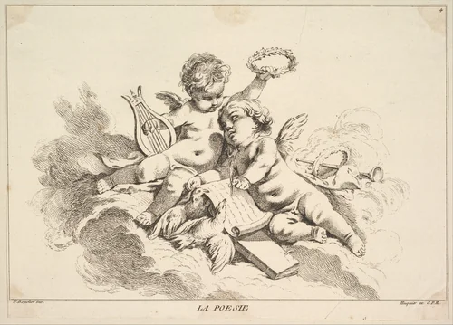 Poetry by Louis Félix de La Rue, print, 1731-1765