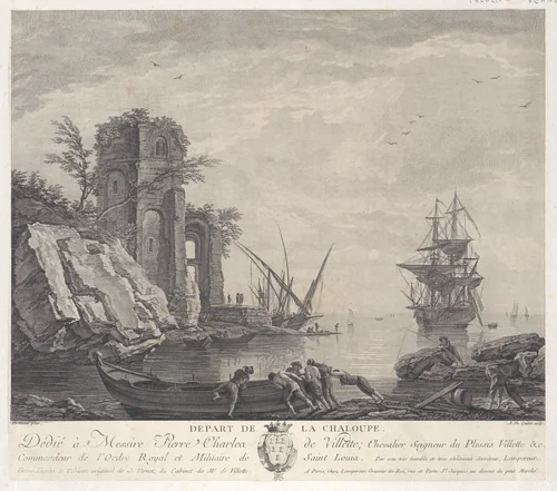 Departure of the Ship by Joseph Vernet, print, 1765-1775