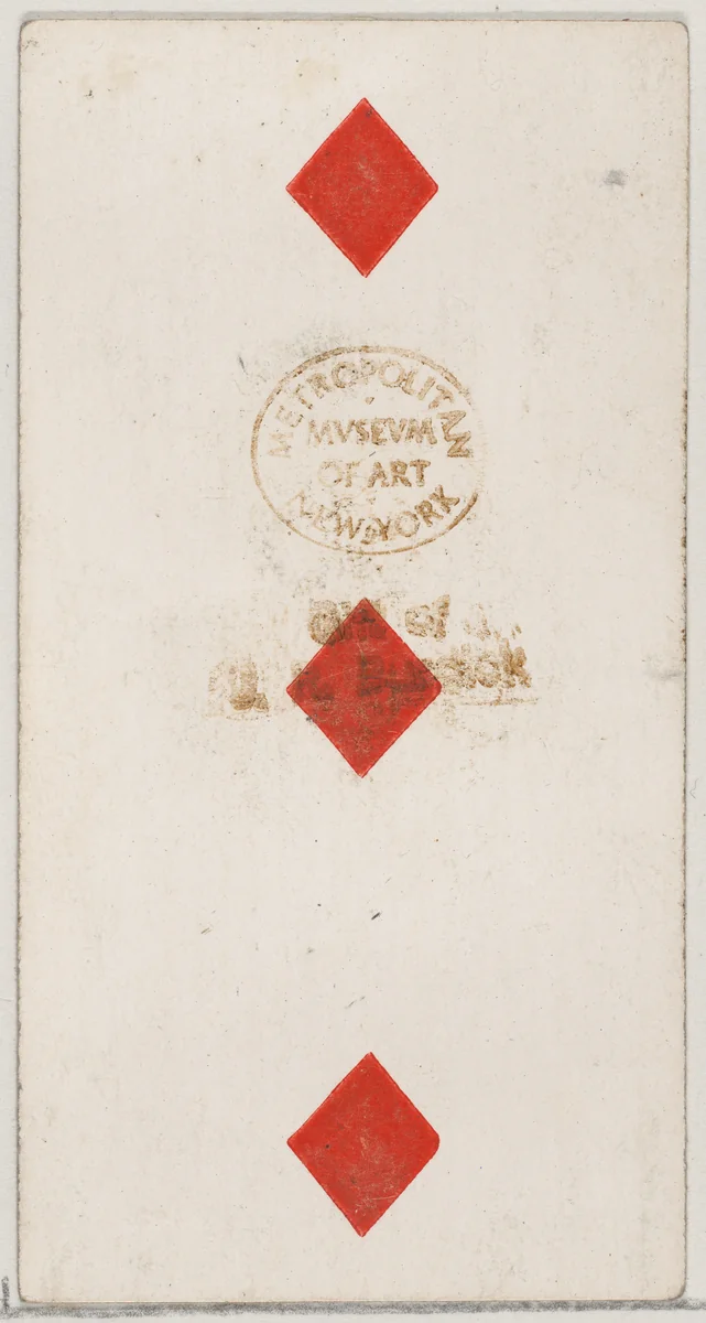 Three Diamonds, from the Playing Cards series (N84) to promote Turkish Cross-Cut Cigarettes for W. Duke, Sons and Co. by W. Duke, Sons & Co., print, 1888