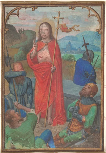 The Resurrection by Simon Bening, drawing, 1530