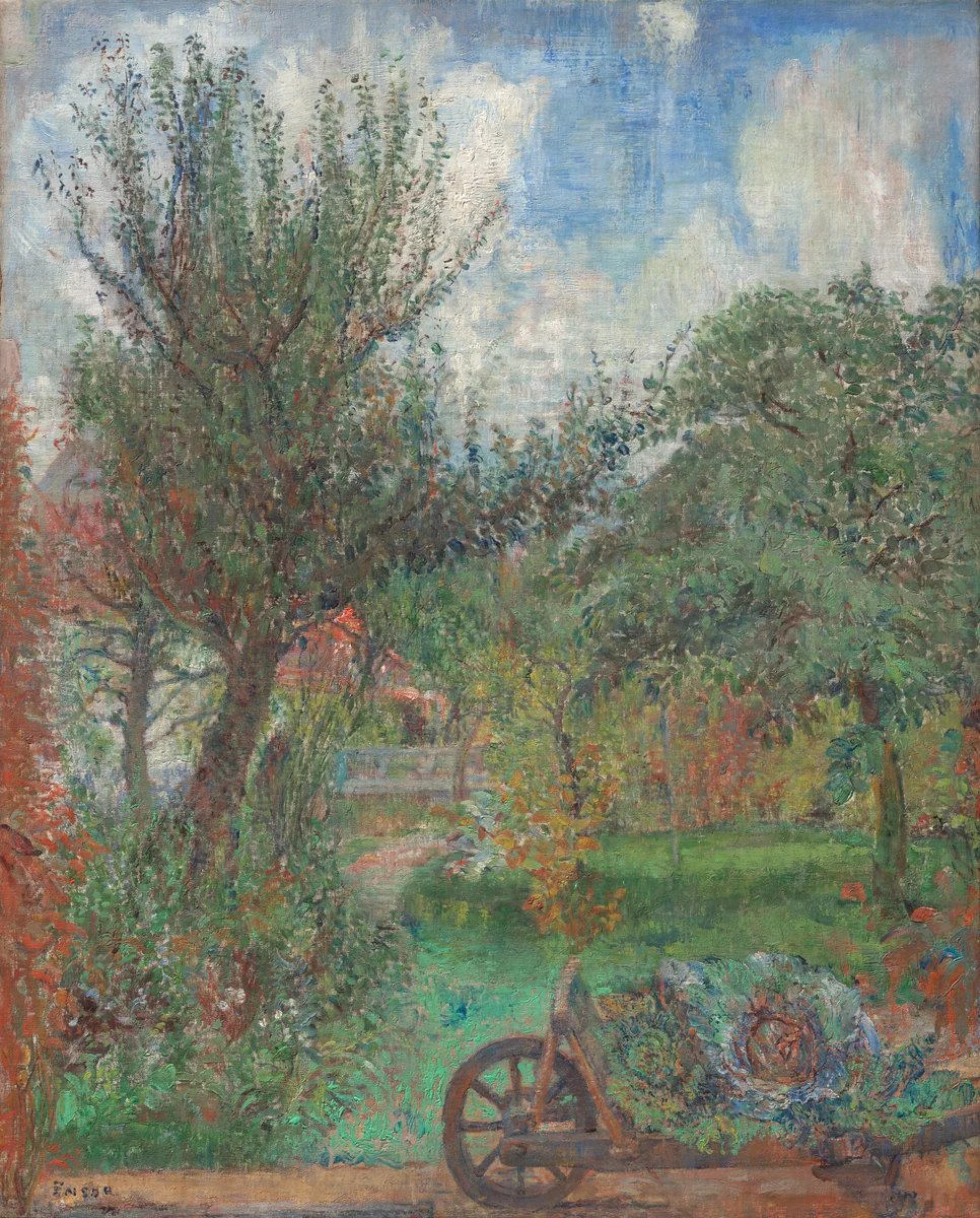 The Garden of the Rousseau Family by James Ensor, painting, 1885