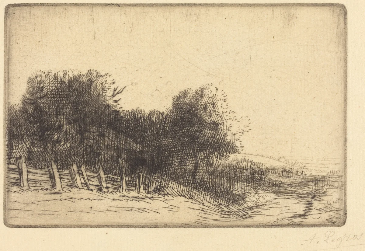 Landscape (Un paysage) by Alphonse Legros, print, 1837-1911