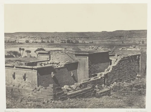 Kalabscheh, Vue Générale du Temple de Kalabscheh (Talmis); Nubie, plate 89 from the album "Egypte, Nubie, Palestine et Syrie" (1852) by Maxime Du Camp, photograph, 1849-1851