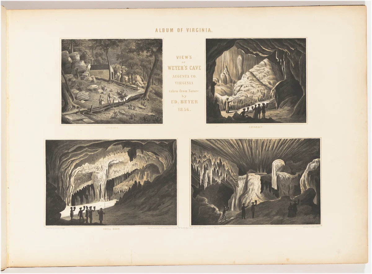 Views of Weyers Cave by Edward Beyer; Wilhelm Loeillot, print, 1857