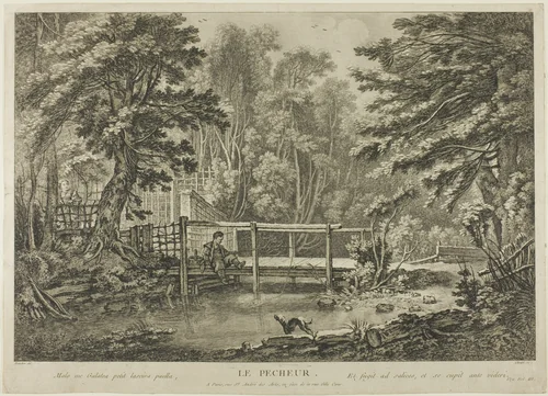 The Fisherman by Pierre Quentin Chedel, print, 1725-1762