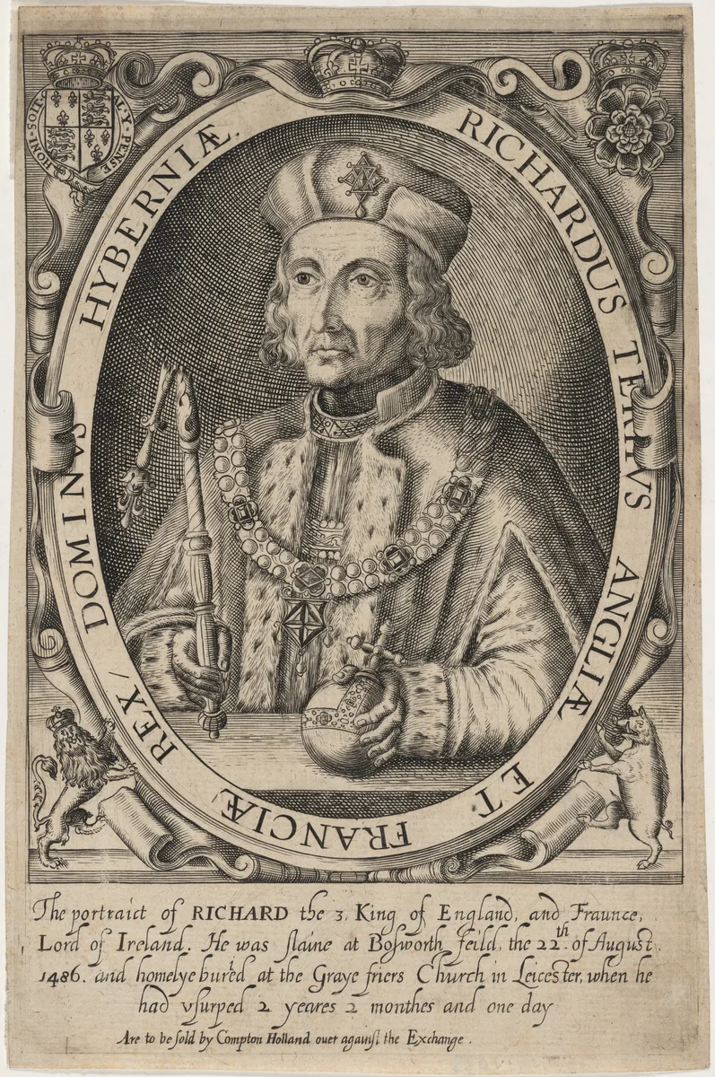 Richard III of England by Renold Elstrack, print, 1618