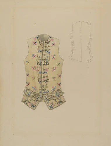 Waistcoat by Bessie Forman, index of american design, 1936
