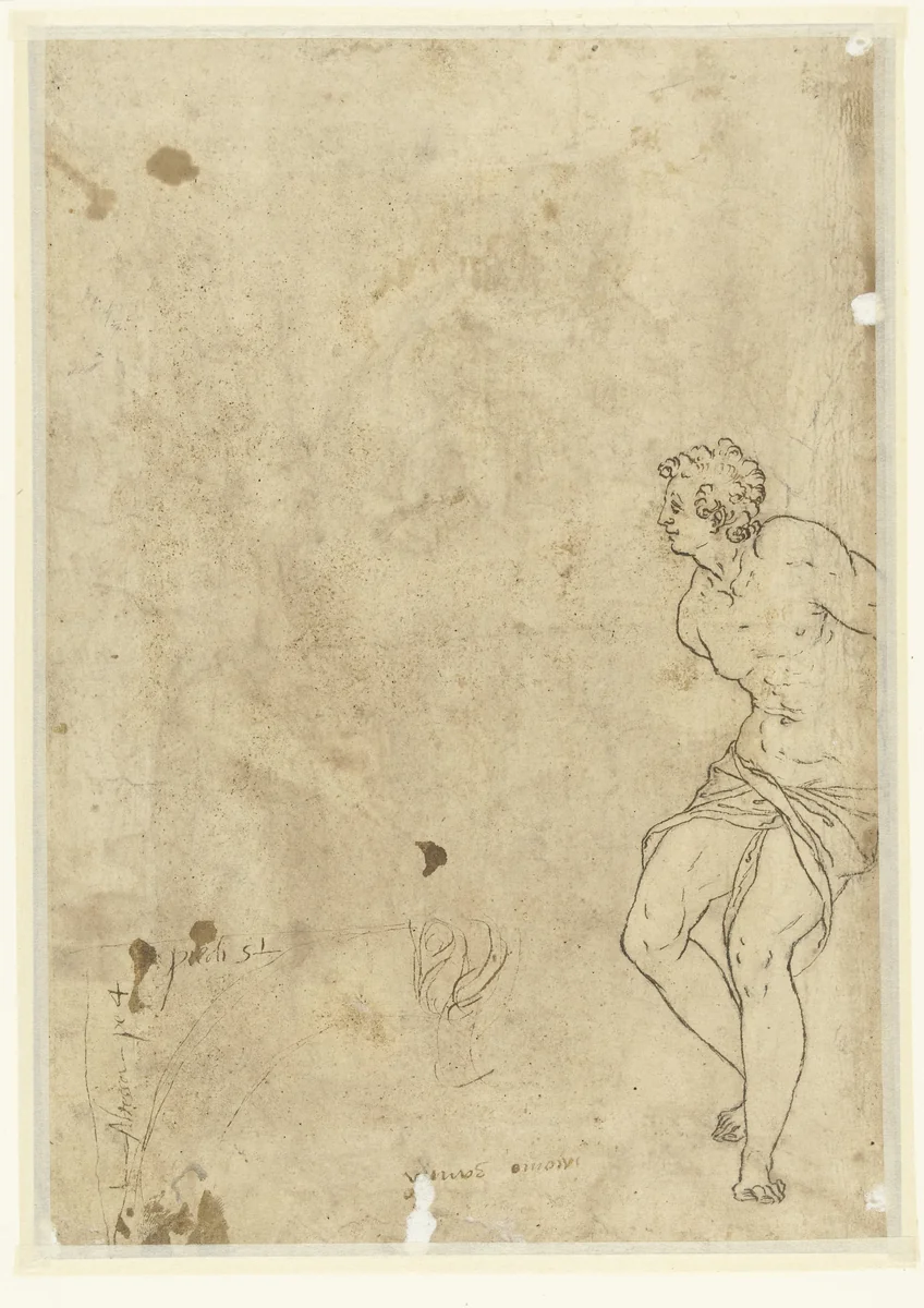 Heilige Sebastiaan by Unknown, drawing, 1550-1559