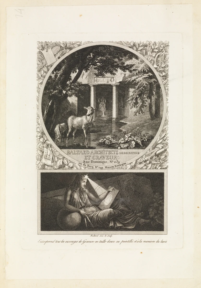 Scrapbook with 26 prints by Louis Pierre Baltard, book, 1775-1846