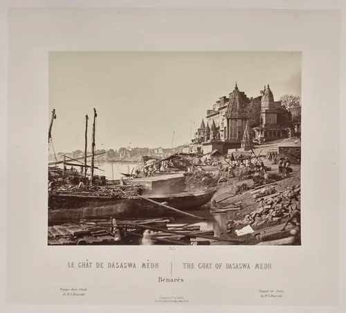 The Ghat of Dasaswa Medh, Bénarès by Louis-Théophile Marie Rousselet, photograph, 1865-1870