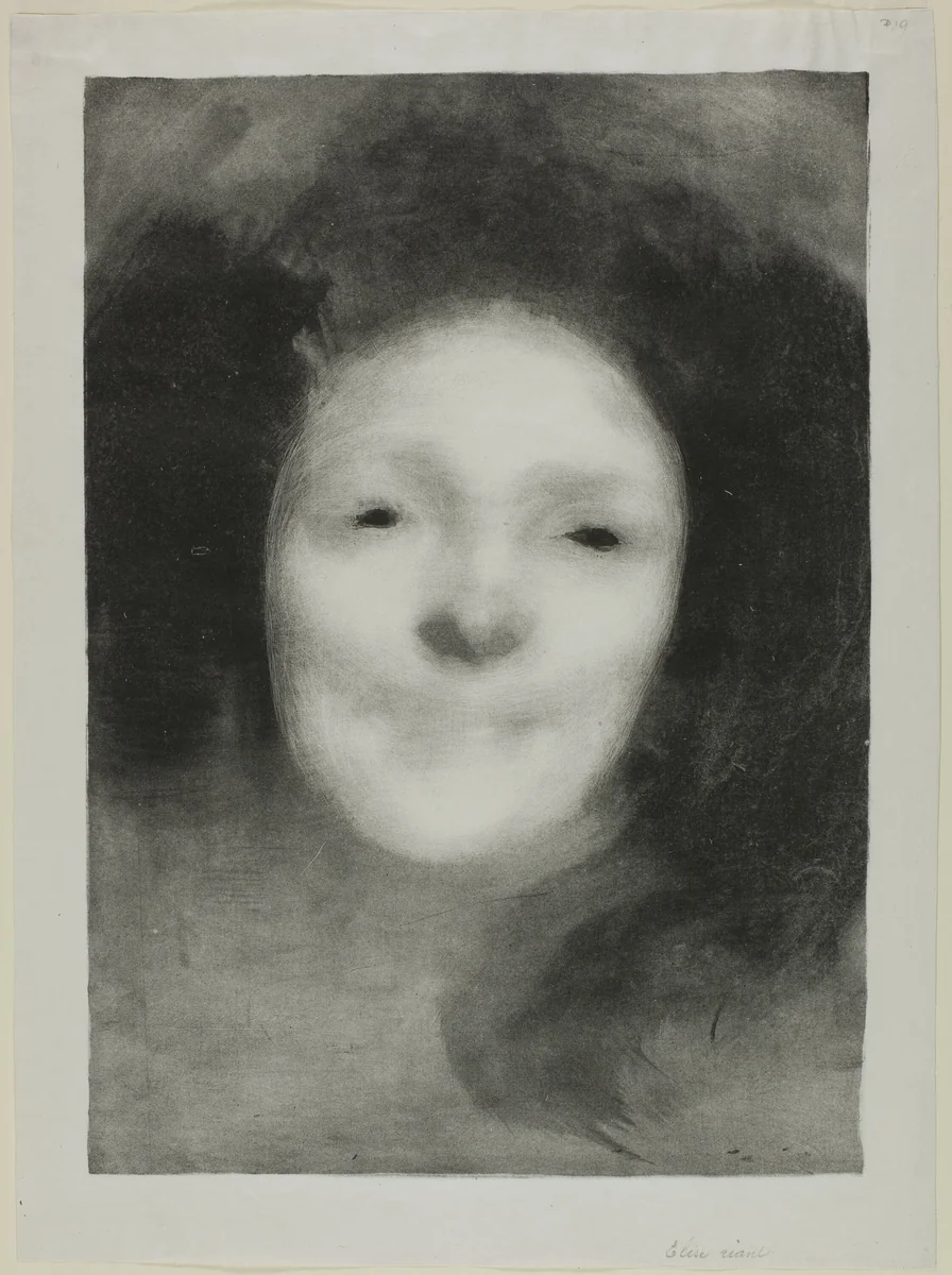 Elise Smiling by Eugène Carrière, print, 1895