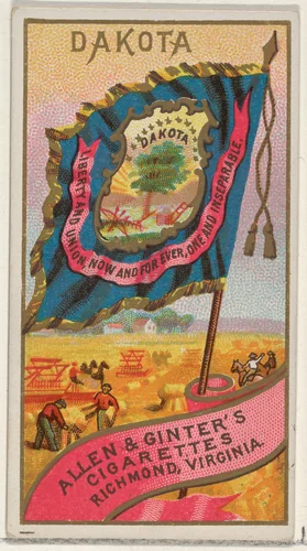 Dakota, from Flags of the States and Territories (N11) for Allen & Ginter Cigarettes Brands by Allen & Ginter, print, 1888
