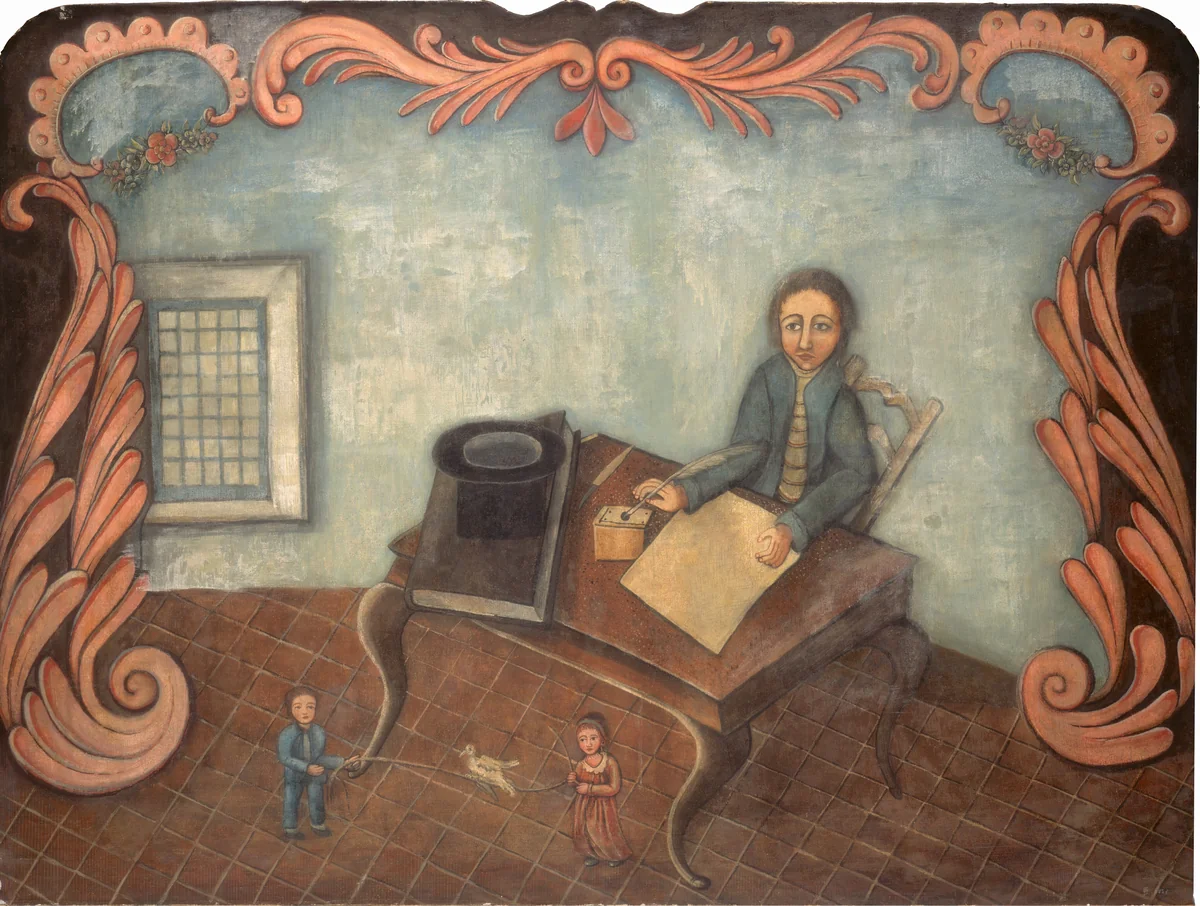 At the Writing Table by American 18th Century, painting, 1790