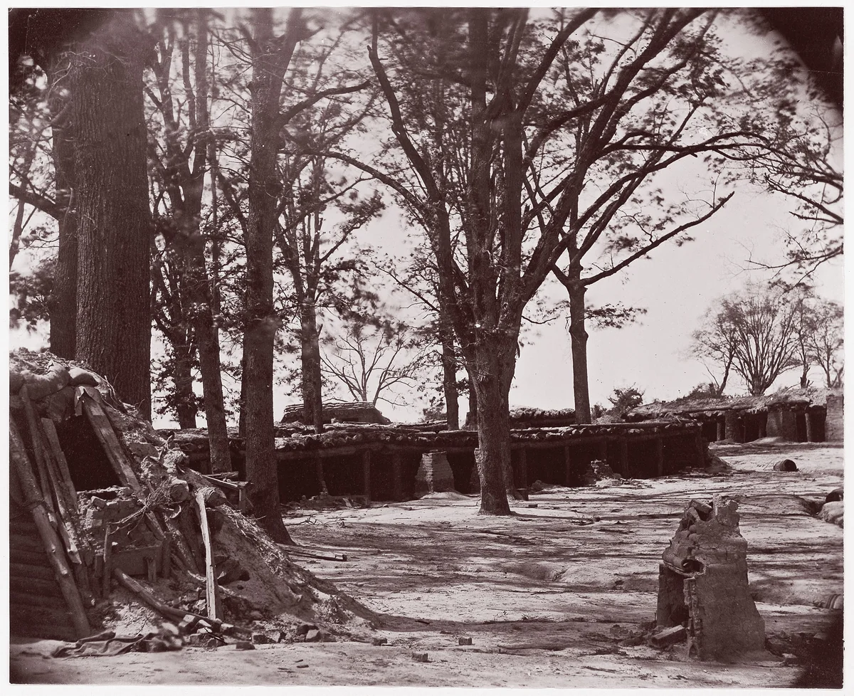[Interior of Fort Stedman, in Front of Petersburg, Virginia] by Timothy O'Sullivan, photograph, 1865