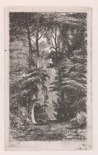 Boslaan by Jacob Jan van der Maaten, print, 1830-1879