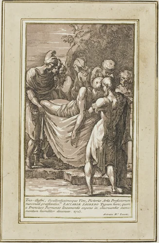 The Entombment by Conte Anton Maria Zanetti, print, 1725