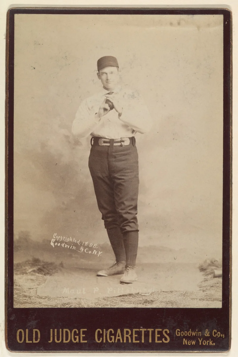 Maul, Pitcher, Pittsburgh, from the series Old Judge Cigarettes by Goodwin & Company, photograph, 1888