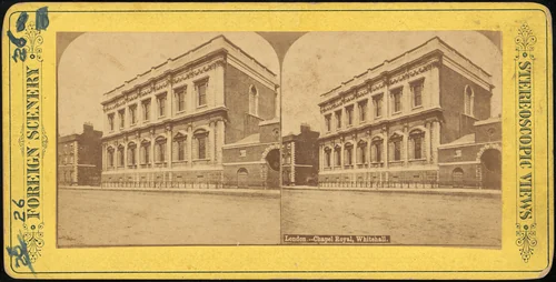 [Pair of Stereograph Views of Chapel Royal, London] by Stereoscopic Views, photograph, 1850-1919