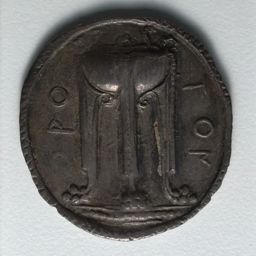 Stater: Tripod (obverse) by Unknown, metalwork, -535--505
