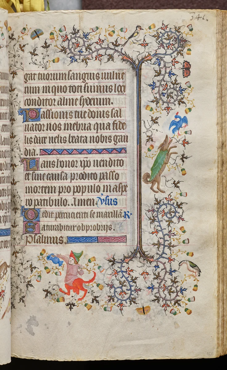 Hours of Charles the Noble, King of Navarre (1361-1425): fol. 166r, Text by Master of the Brussels Initials and Associates, book, 1400-1410