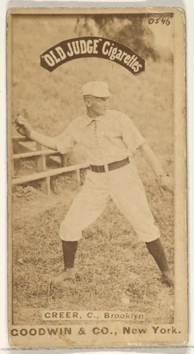 Greer, Catcher, Brooklyn, from the Old Judge series (N172) for Old Judge Cigarettes by Goodwin & Company, photograph, 1887-1890