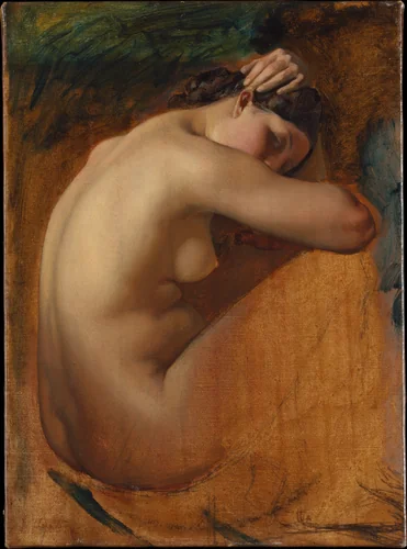 Study of a Female Nude by Henri Lehmann, painting, 1840