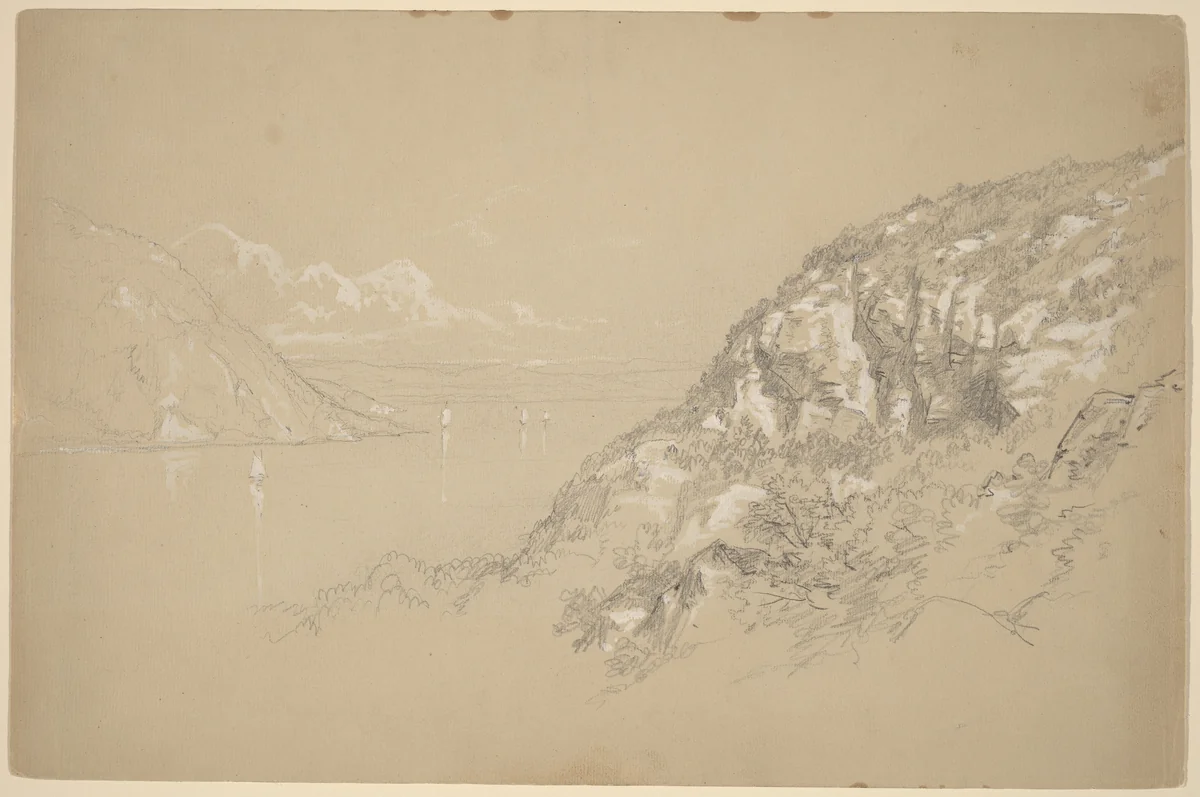 Hudson Highlands by John William Casilear, drawing, 1860-1870