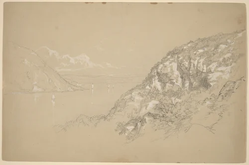 Hudson Highlands by John William Casilear, drawing, 1860-1870