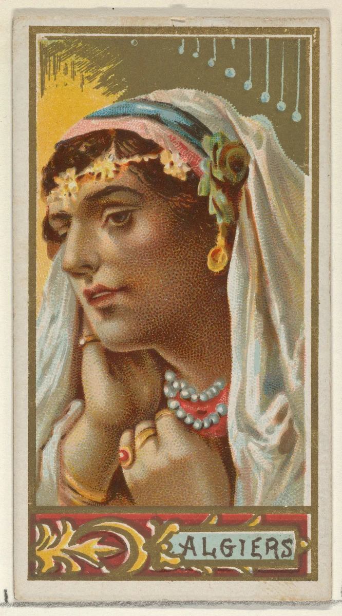 Algiers, from the Types of All Nations series (N24) for Allen & Ginter Cigarettes by Allen & Ginter, print, 1889