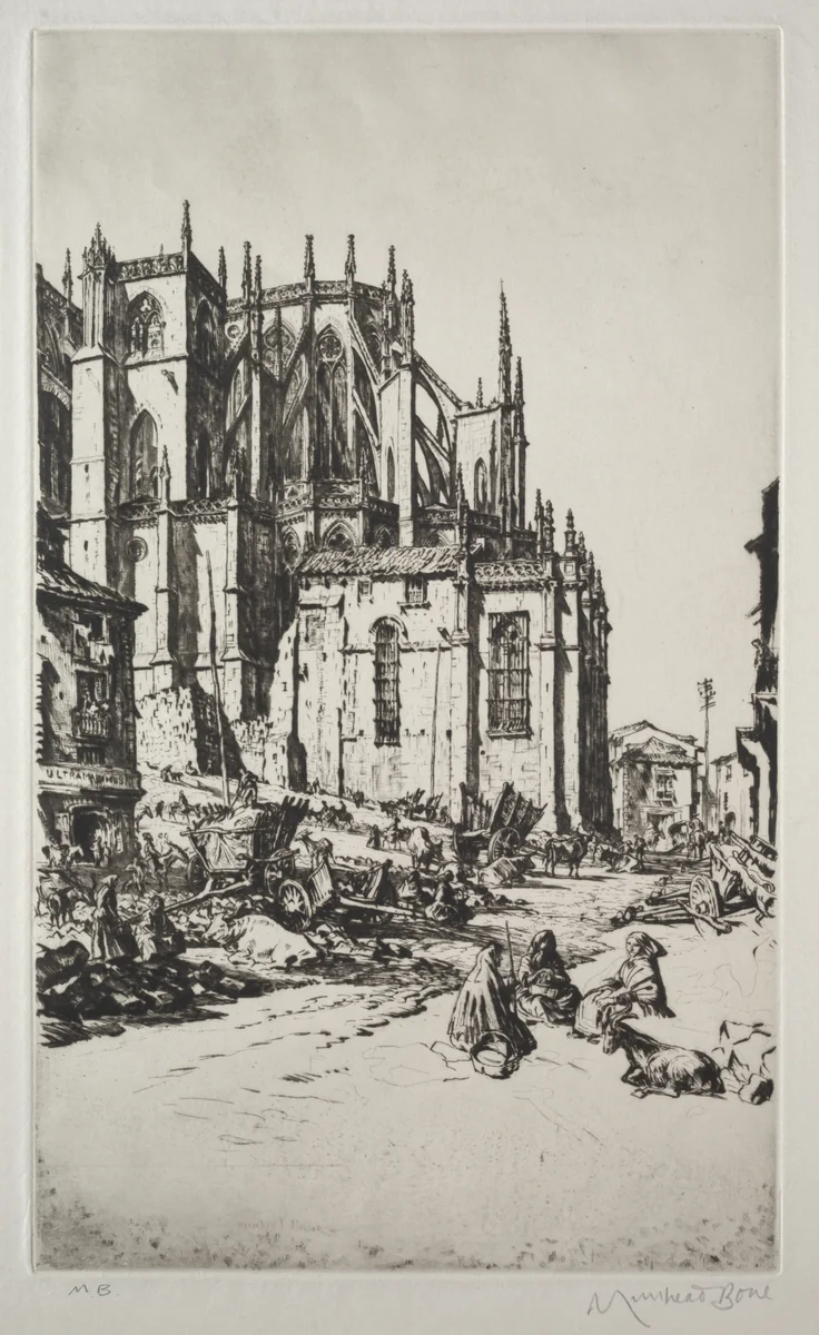 Study for Leon Apse by Muirhead Bone, print