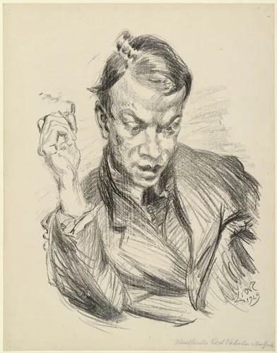 Curt Valentin by Ludwig Meidner, drawing, 1923