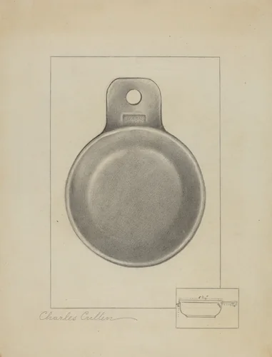 Pewter Porringer by Charles Cullen, index of american design, 1936