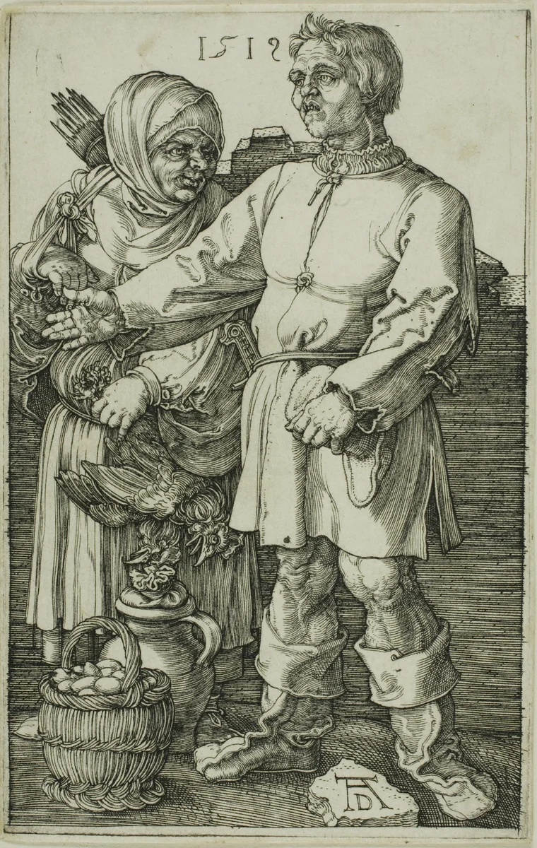 The Peasant and His Wife at Market by Albrecht Dürer, print, 1519