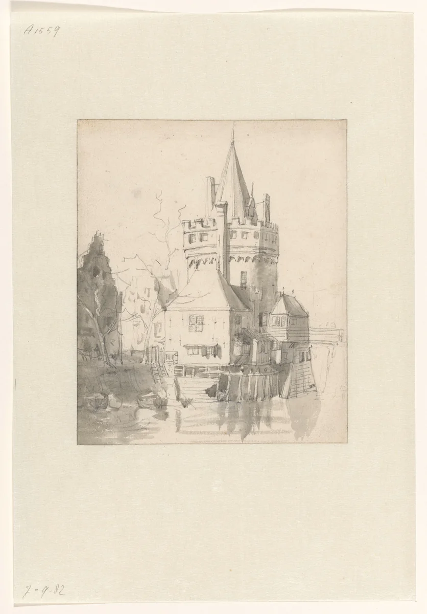 Schreijerstoren te Amsterdam by Jan Abrahamsz. Beerstraten, drawing, 1600-1699