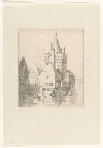 Schreijerstoren te Amsterdam by Jan Abrahamsz. Beerstraten, drawing, 1600-1699