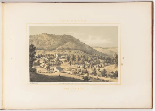 Hot Springs by Edward Beyer; Wilhelm Loeillot, print, 1857