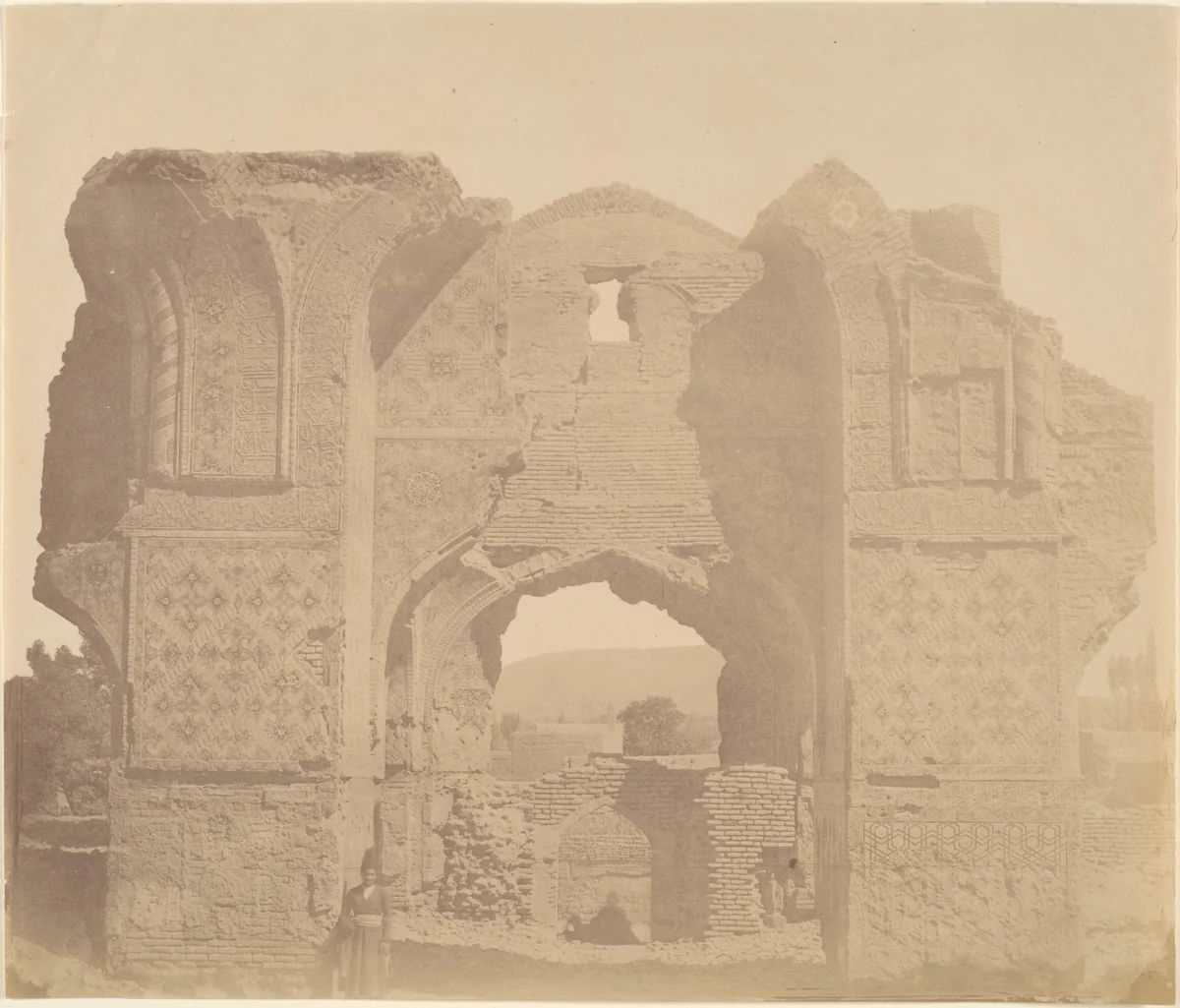 [Blue Mosque of TABRIZ, 1465.] by Luigi Pesce, photograph, 1840-1869