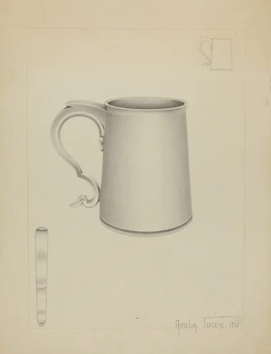 Silver Mug by Amelia Tuccio, index of american design, 1936