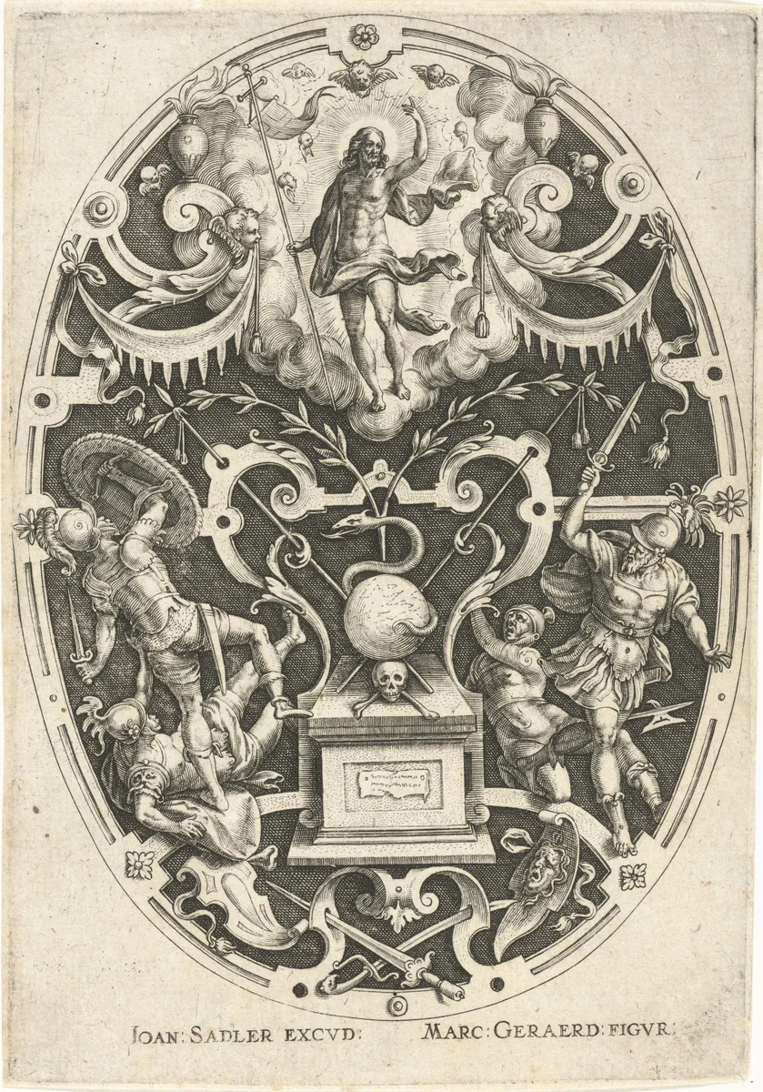 Wederopstanding van Christus by Johann Sadeler, print, 1560-1600