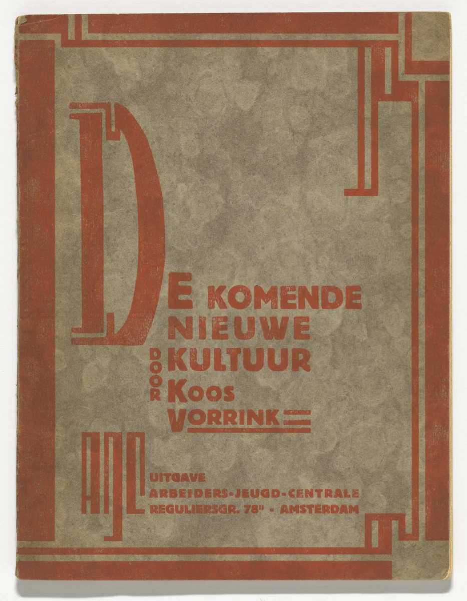 The Coming New Culture (De Komende Nieuwe Kultuur) by Koos Vorrink by Fré Cohen, design, 1925