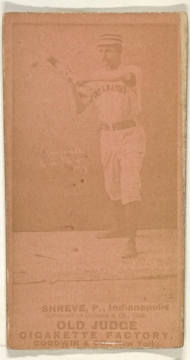 Lev Shreve, Pitcher, Indianapolis, from the Old Judge series (N172) for Old Judge Cigarettes by Goodwin & Company, photograph, 1888