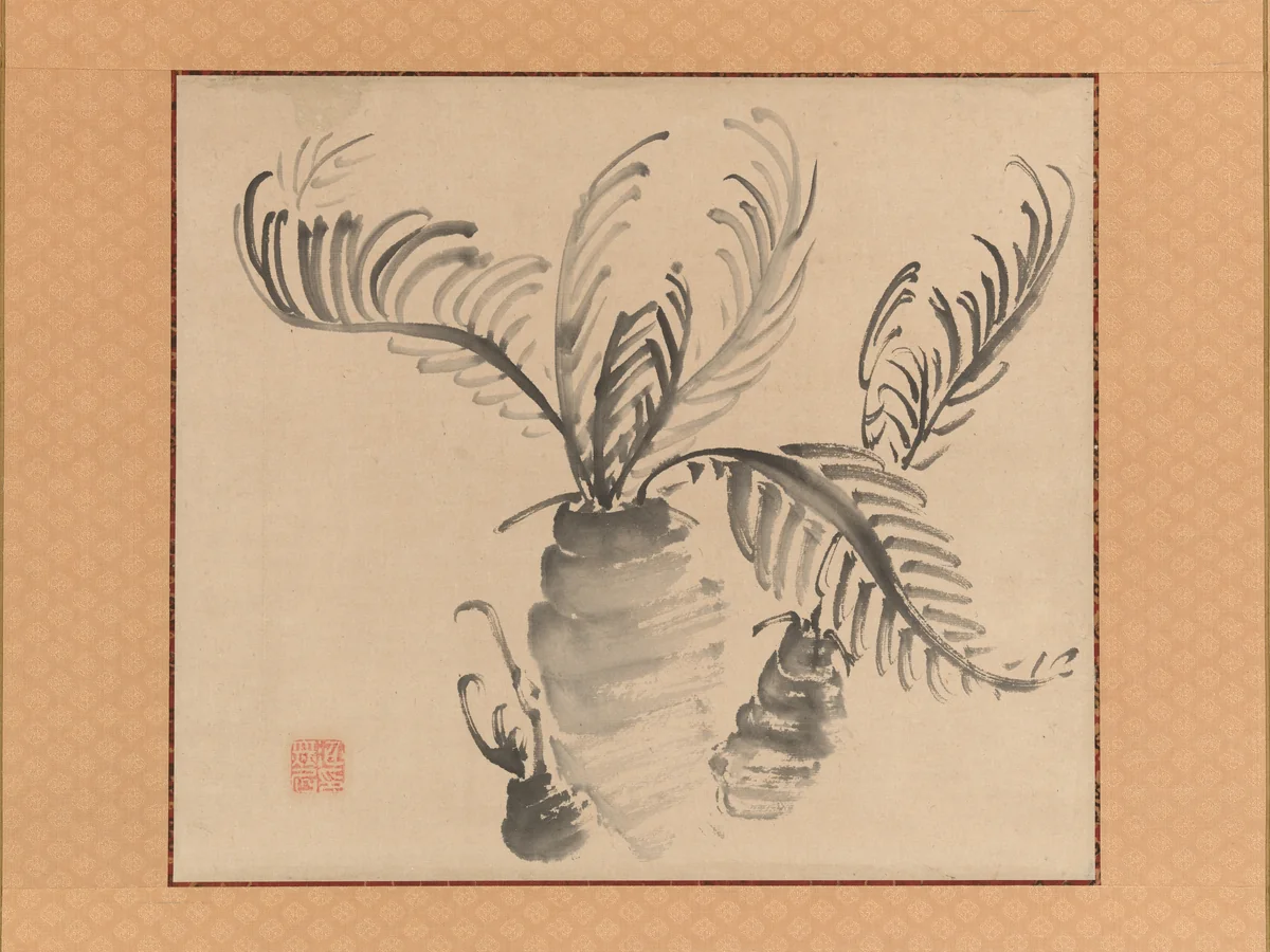 Cycad by Ike no Taiga (池大雅), painting, 1734-1766
